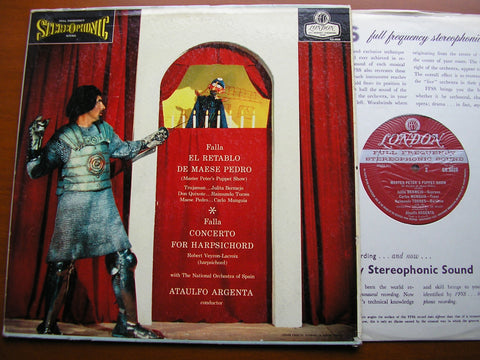 FALLA: EL RETABLO DE MAESE PEDRO / HARPSICHORD CONCERTO   SOLOISTS / SPANISH NATIONAL ORCHESTRA / ARGENTA   CS 6028