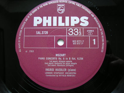 MOZART: THE PIANO CONCERTOS  INGRID HAEBLER / LONDON SYMPHONY / GALLIERA / DAVIS / ROWICKI   12 LP