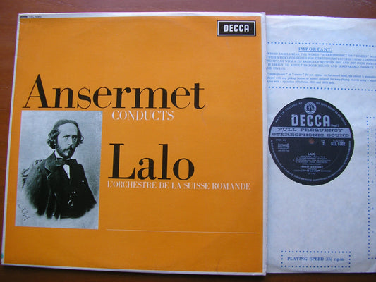 ANSERMET CONDUCTS LALO: NAMOUNA / DIVERTISSEMENT / RAPSODIE    ANSERMET / SUISSE ROMANDE    SXL 6302