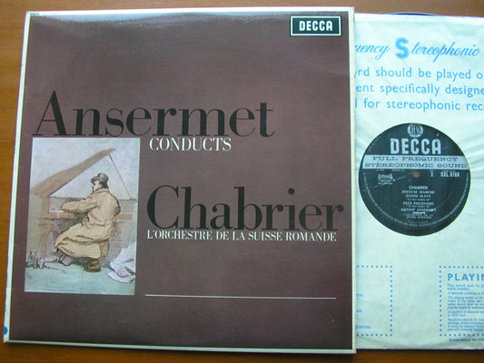 ANSERMET CONDUCTS CHABRIER: ESPANA / JOYEUSE MARCHE / SUITE PASTORALE     ANSERMET / SUISSE ROMANDE     SXL 6168