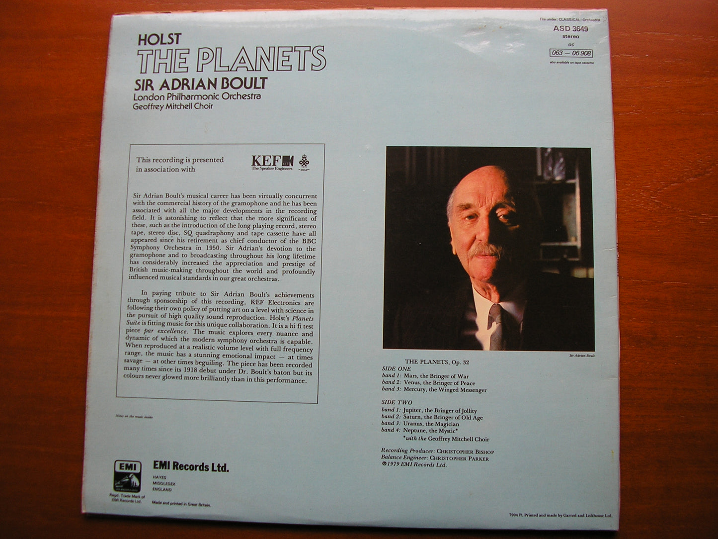 HOLST: THE PLANETS   BOULT / LONDON PHILHARMONIC   ASD 3649