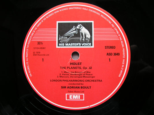 HOLST: THE PLANETS   BOULT / LONDON PHILHARMONIC   ASD 3649