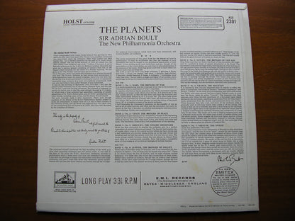 HOLST: THE PLANETS   BOULT / NEW PHILHARMONIA ORCHESTRA   ASD 2301