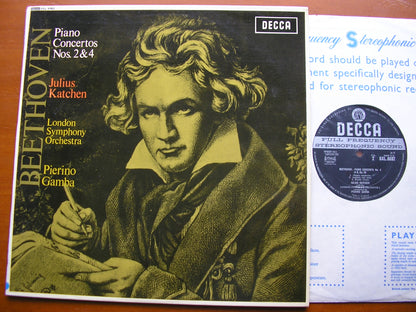BEETHOVEN: PIANO CONCERTOS Nos. 2 & 4   KATCHEN / LONDON SYMPHONY / GAMBA    SXL 6082