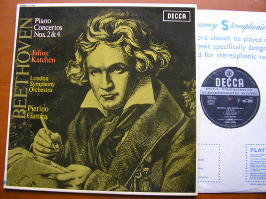 BEETHOVEN: PIANO CONCERTOS Nos. 2 & 4   KATCHEN / LONDON SYMPHONY / GAMBA    SXL 6082