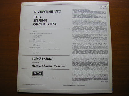 BARTOK: DIVERTIMENTO / VIVALDI: TWO CONCERTI GROSSI Op. 3     BARSHAI / MOSCOW CHAMBER ORCHESTRA   SXL 6026