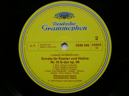 BEETHOVEN: THE COMPLETE VIOLIN SONATAS     MENUHIN / KEMPFF    5 LP