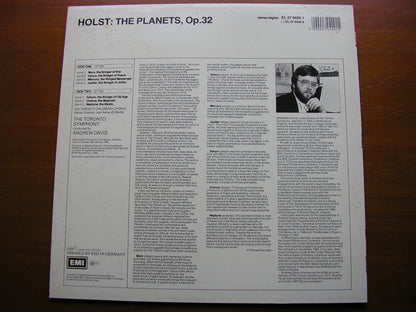 HOLST: THE PLANETS   DAVIS / TORONTO SYMPHONY ORCHESTRA   EL 27 0429