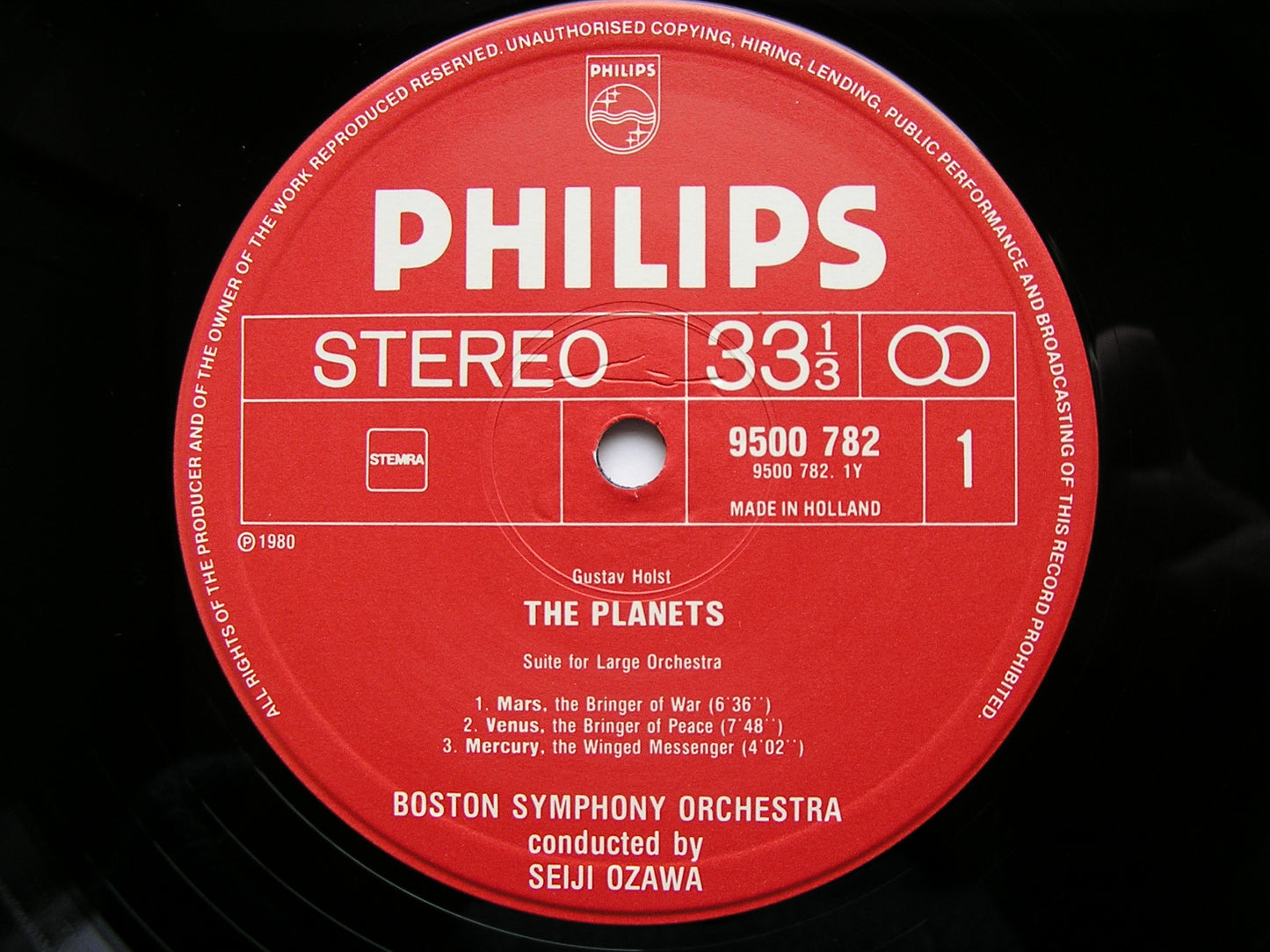 HOLST: THE PLANETS   OZAWA / BOSTON SYMPHONY   9500 782