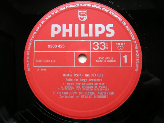 HOLST: THE PLANETS    MARRINER / CONCERTGEBOUW ORCHESTRA    9500 425