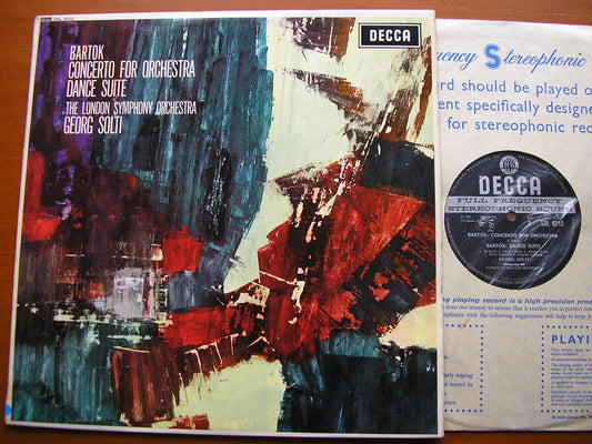 BARTOK: CONCERTO FOR ORCHESTRA / DANCE SUITE   SOLTI / LONDON SYMPHONY   SXL 6212