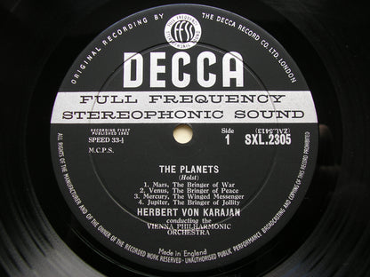 HOLST: THE PLANETS    KARAJAN / VIENNA PHILHARMONIC   SXL 2305