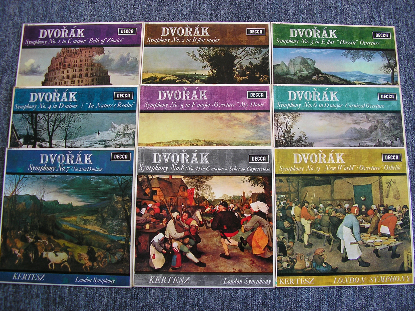 DVORAK: THE SYMPHONIES / OVERTURES / SCHERZO CAPRICCIOSO    KERTESZ / LONDON SYMPHONY     SXL ED2 WIDE BAND