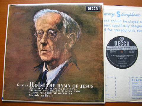 HOLST: THE HYMN OF JESUS / THE PERFECT FOOL / EGDON HEATH    BOULT / LONDON PHILHARMONIC    SXL 6006