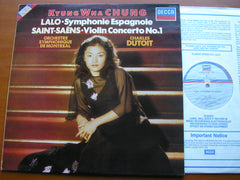 LALO: SYMPHONIE ESPAGNOLE / SAINT-SAENS: VIOLIN CONCERTO No. 1     KYUNG WHA CHUNG / MONTREAL SYMPHONY / DUTOIT    SXDL 7527