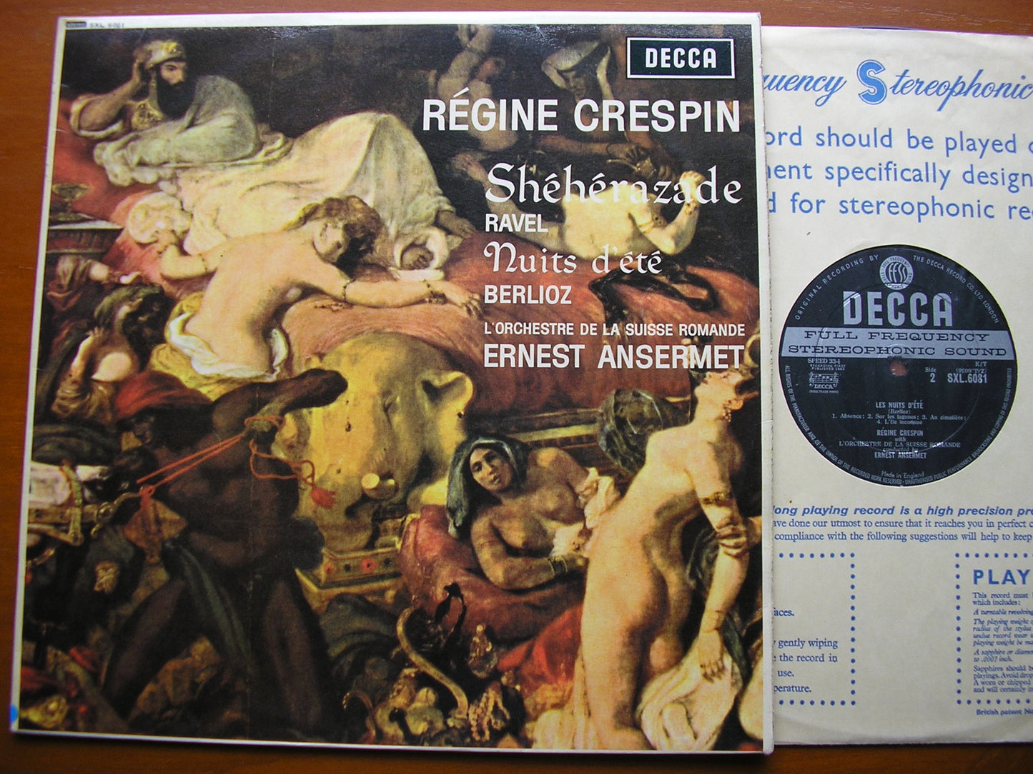 BERLIOZ: LES NUITS D'ETE / RAVEL: SHEHERAZADE REGINE CRESPIN / OSR / ANSERMET SXL 6081