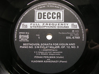 BEETHOVEN: THE COMPLETE SONATAS FOR VIOLIN & PIANO   PERLMAN / ASHKENAZY  5LP