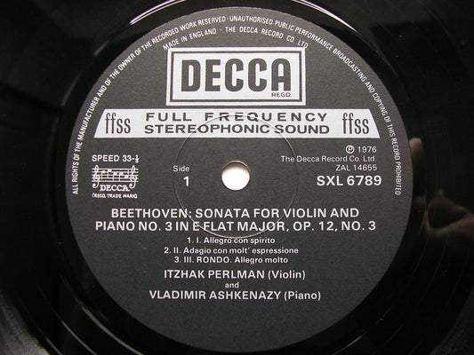 BEETHOVEN: THE COMPLETE SONATAS FOR VIOLIN & PIANO   PERLMAN / ASHKENAZY  5LP
