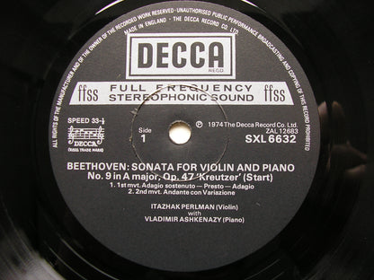 BEETHOVEN: THE COMPLETE SONATAS FOR VIOLIN & PIANO   PERLMAN / ASHKENAZY  5LP