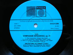 LALO: SYMPHONIE ESPAGNOLE / PAGANINI: FANTAISIE / INTRODUCTION & VARIATIONS      ACCARDO / PASDELOUP ORCHESTRA / ALBERT     SAGA 5398