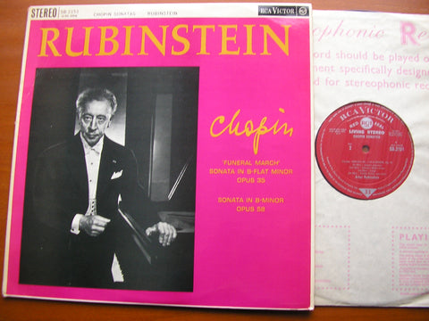 CHOPIN: PIANO SONATAS Nos. 2 & 3     ARTUR RUBINSTEIN    SB 2151