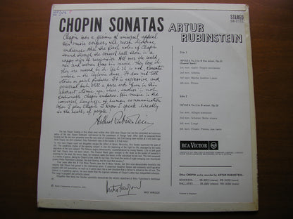 CHOPIN: PIANO SONATAS Nos. 2 & 3     ARTUR RUBINSTEIN    SB 2151