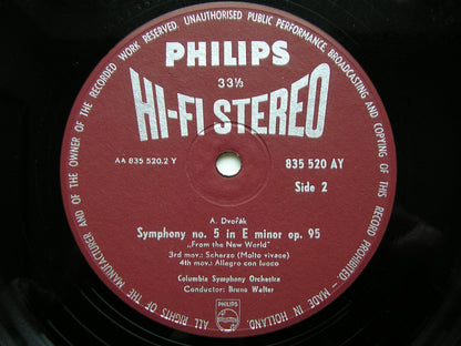 DVORAK: SYMPHONY No. 9 'New World'   BRUNO WALTER / COLUMBIA SYMPHONY   835 520 AY