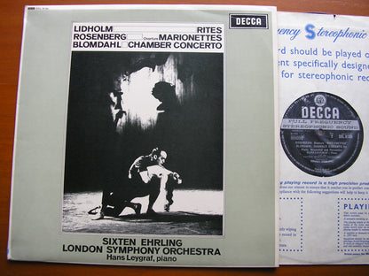 LIDHOLM / ROSENBERG / BLOMDAHL: ORCHESTRAL MUSIC    LEYGRAF / EHRLING / LONDON SYMPHONY   SXL 6180