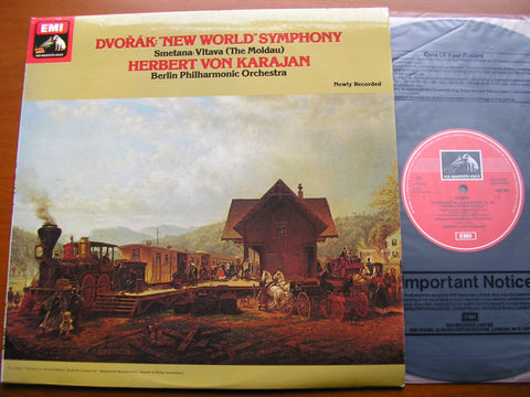 DVORAK: SYMPHONY No. 9 'New World' / SMETANA: The Moldau    KARAJAN / BERLIN PHILHARMONIC  ASD 3407