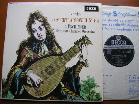 PERGOLESI: CONCERTI ARMONICI Nos. 1 - 4    MUNCHINGER / STUTTGART CHAMBER ORCHESTRA   SXL 6102