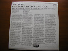 PERGOLESI: CONCERTI ARMONICI Nos. 1 - 4    MUNCHINGER / STUTTGART CHAMBER ORCHESTRA   SXL 6102