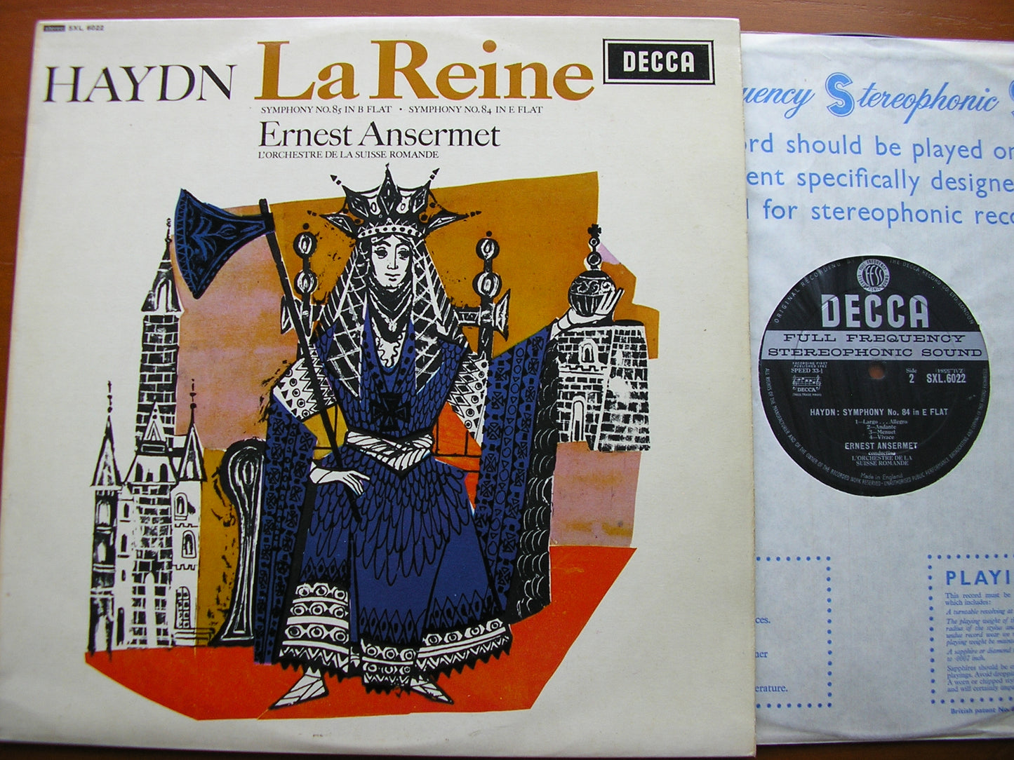 HAYDN: SYMPHONIES Nos. 84 & 85    ANSERMET / SUISSE ROMANDE   SXL 6022