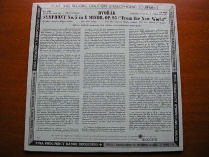 DVORAK: SYMPHONY No. 9   KUBELIK / VIENNA PHILHARMONIC   CS 6020