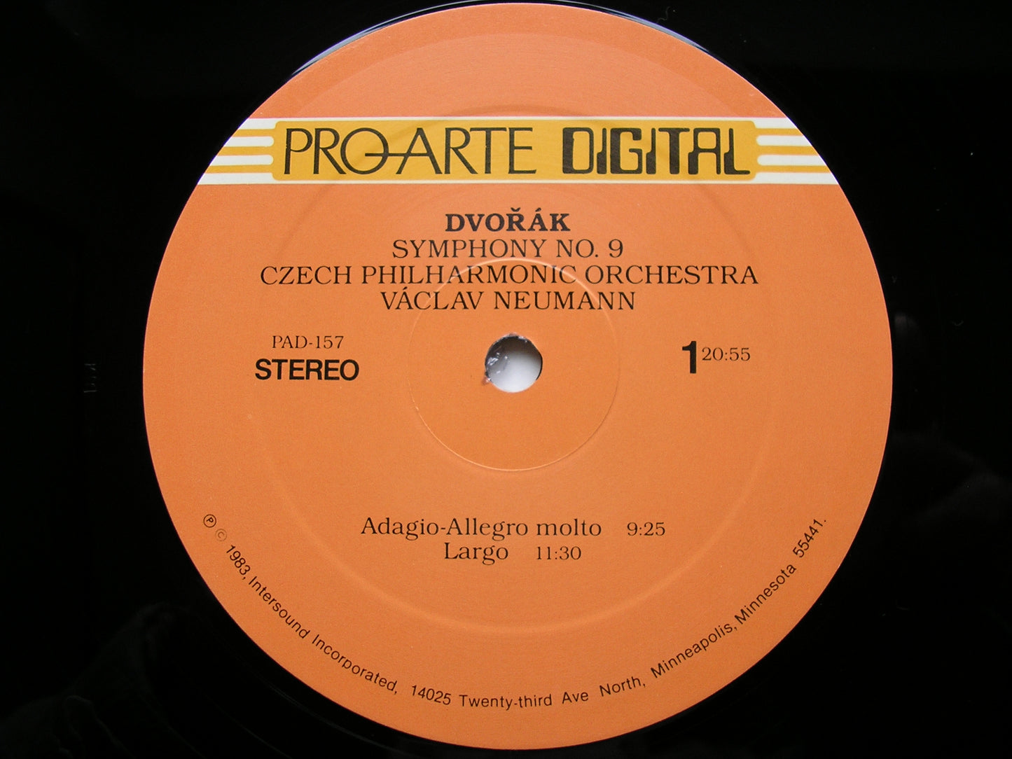 DVORAK: SYMPHONY NO. 9   NEUMAN / CZECH PHILHARMONIC   PAD 157