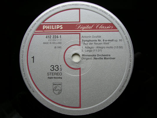 DVORAK: SYMPHONY No. 9   MARRINER / MINNESOTA ORCHESTRA   412 224