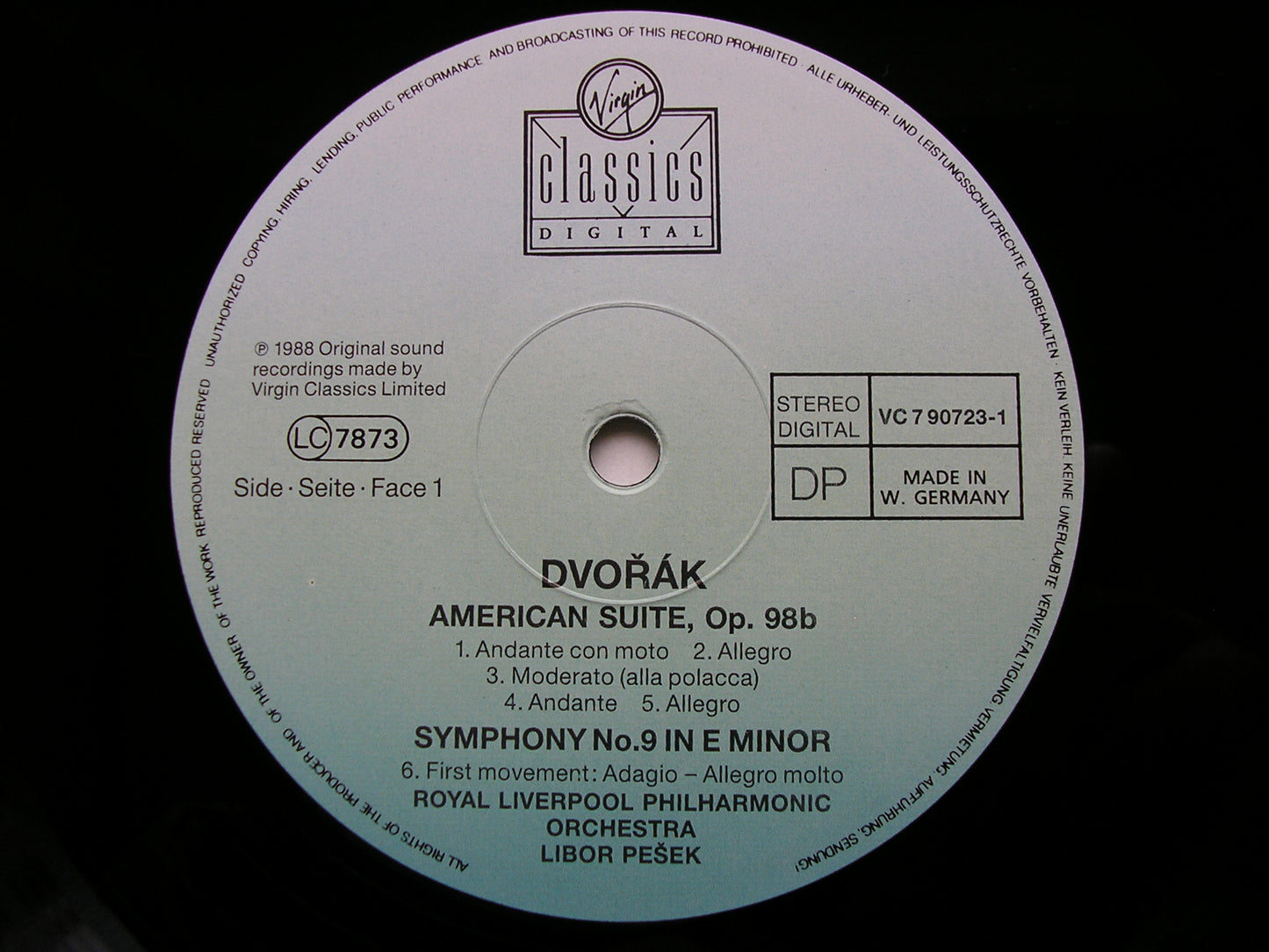 DVORAK: SYMPHONY No. 9 / AMERICAN SUITE  PESEK / ROYAL LIVERPOOL PHILHARMONIC   VC7 90723
