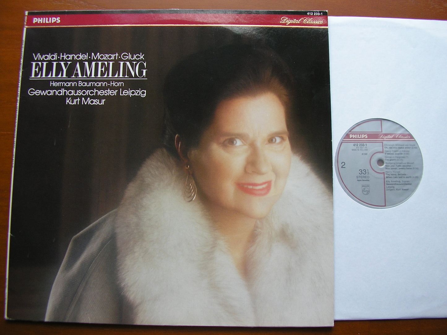 18th CENTURY BEL CANTO: ARIAS & SONGS   ELLY AMELING / LEIPZIG GEWANDHAUS ORCHESTRA / KURT MASUR    412 233