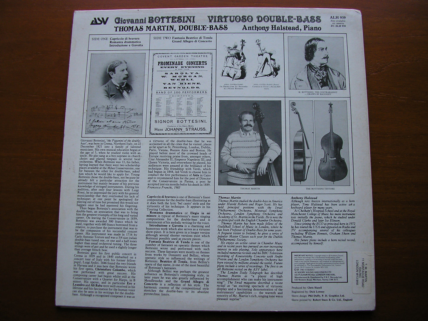 BOTTESINI: MUSIC FOR VIRTUOSO DOUBLE-BASS    MARTIN / HALSTEAD    ALH 939