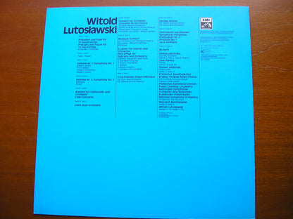LUTOSLAWSKI: ORCHESTRAL WORKS   POLISH RADIO SYMPHONY / POLISH CHAMBER ORCHESTRA / WITOLD LUTOSLAWSKI   1C 165 03231/6