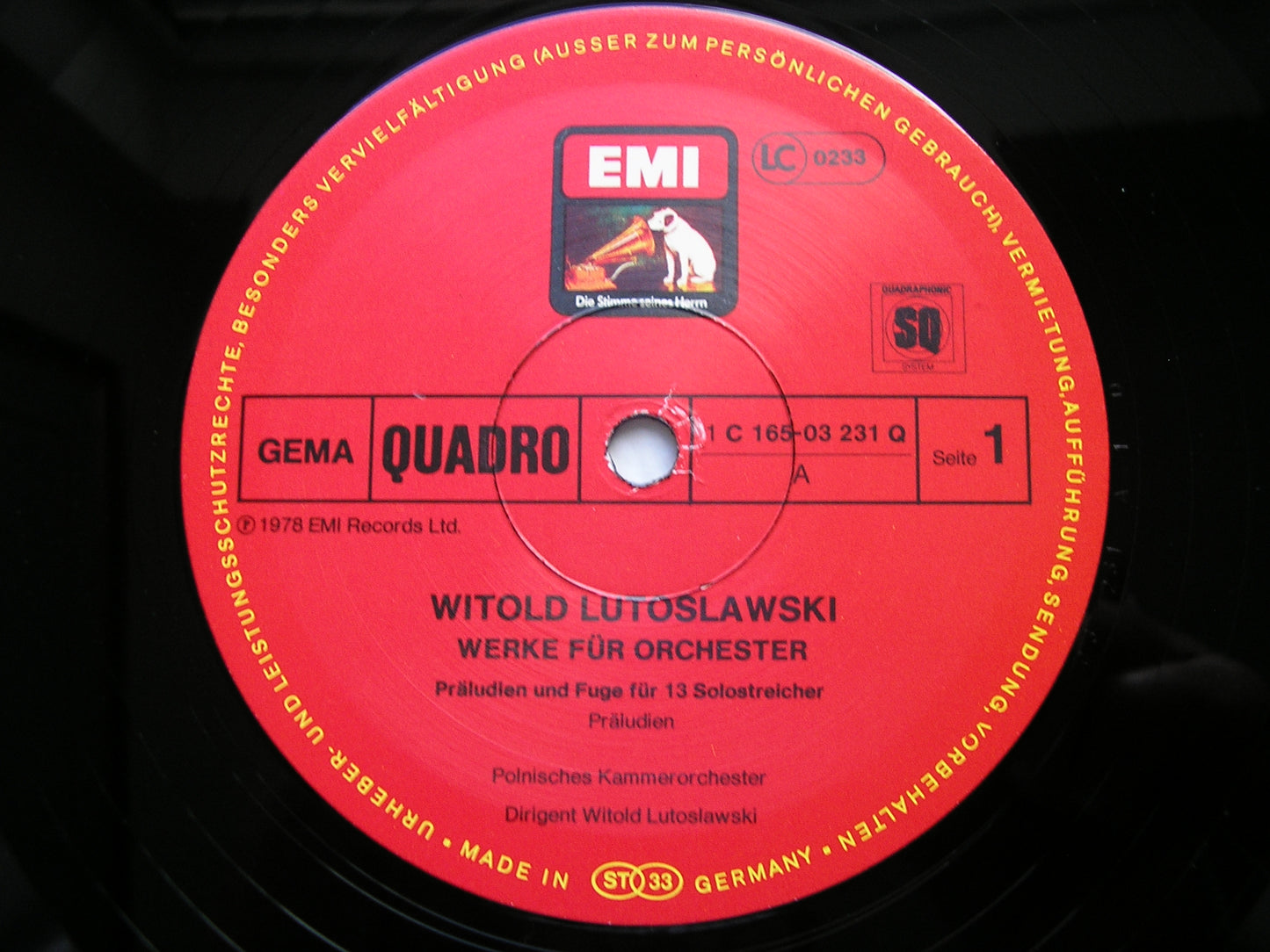 LUTOSLAWSKI: ORCHESTRAL WORKS   POLISH RADIO SYMPHONY / POLISH CHAMBER ORCHESTRA / WITOLD LUTOSLAWSKI   1C 165 03231/6
