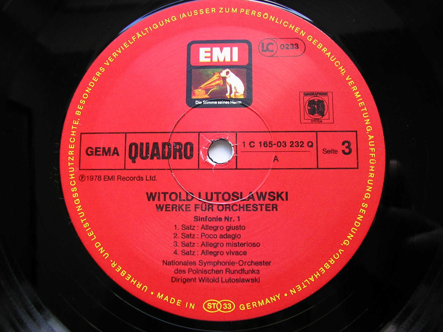 LUTOSLAWSKI: ORCHESTRAL WORKS   POLISH RADIO SYMPHONY / POLISH CHAMBER ORCHESTRA / WITOLD LUTOSLAWSKI   1C 165 03231/6