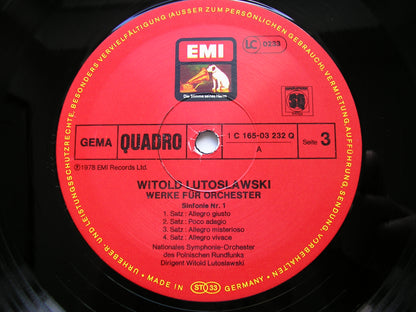 LUTOSLAWSKI: ORCHESTRAL WORKS   POLISH RADIO SYMPHONY / POLISH CHAMBER ORCHESTRA / WITOLD LUTOSLAWSKI   1C 165 03231/6