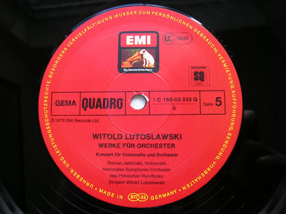 LUTOSLAWSKI: ORCHESTRAL WORKS   POLISH RADIO SYMPHONY / POLISH CHAMBER ORCHESTRA / WITOLD LUTOSLAWSKI   1C 165 03231/6