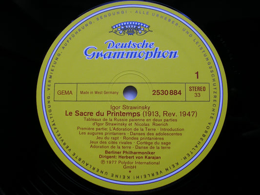 STRAVINSKY: THE RITE OF SPRING    KARAJAN / BERLIN PHILHARMONIC   2530 884