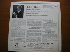 BALLET MUSIC FROM THE OPERAS: PONCHIELLI / VERDI / MUSSORGSKY / WAGNER / BORODIN     KARAJAN / PHILHARMONIA    SAX 2421
