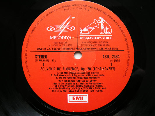TCHAIKOVSKY: SOUVENIR DE FLORENCE / SHOSTAKOVICH: STRING QUARTET No. 1  THE BORODIN QUARTET / ROSTROPOVICH   ASD 2464