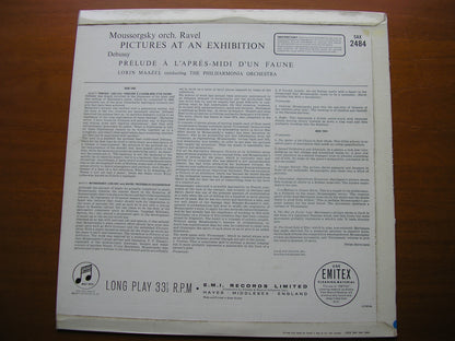 MOUSSORGSKY: PICTURES AT AN EXHIBITION / DEBUSSY: PRELUDE     LORIN MAAZEL / PHILHARMONIA    SAX 2484