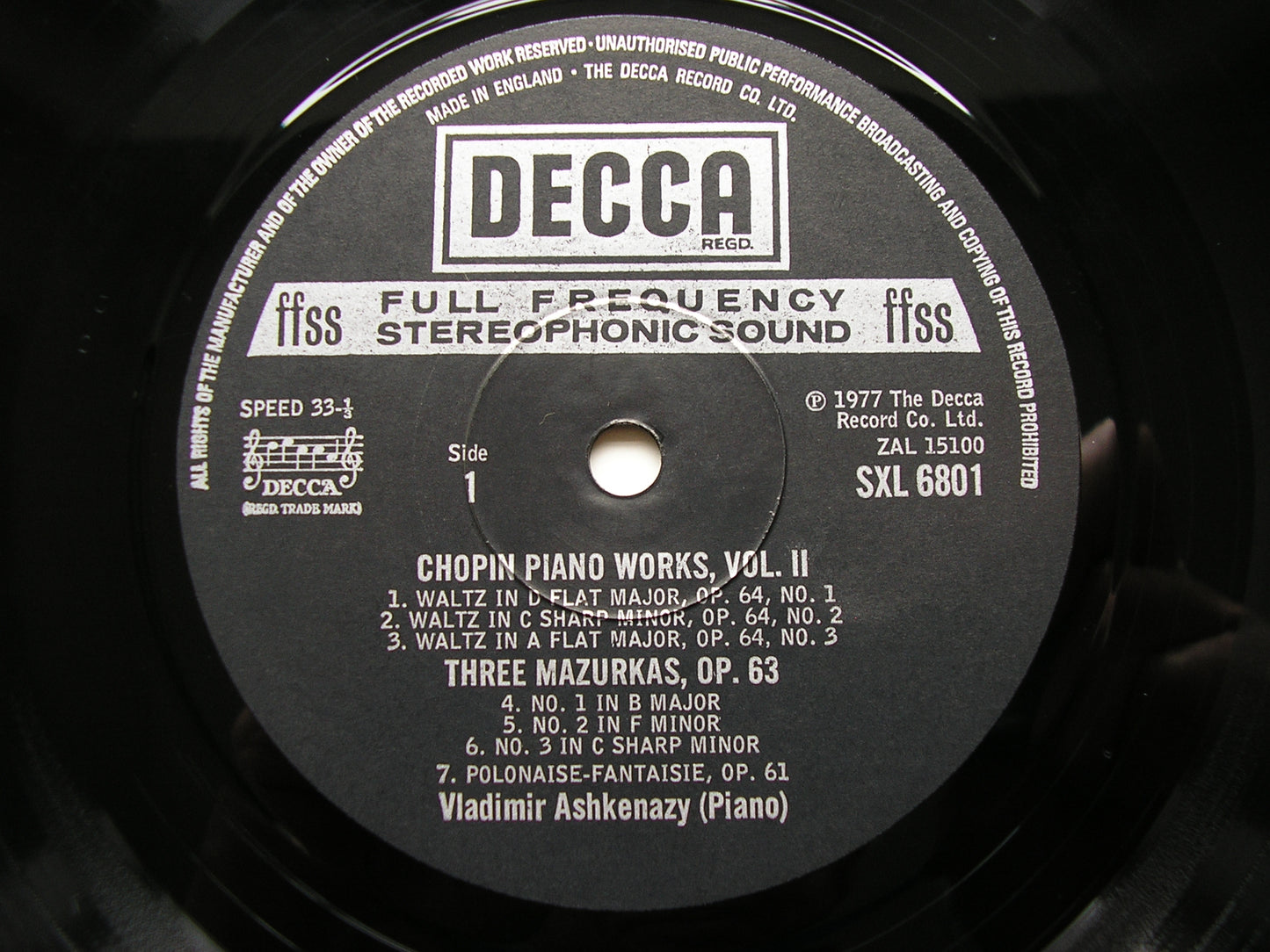 CHOPIN: COMPLETE SOLO PIANO MUSIC    ASHKENAZY   15 LP