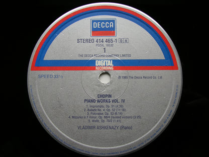 CHOPIN: COMPLETE SOLO PIANO MUSIC    ASHKENAZY   15 LP