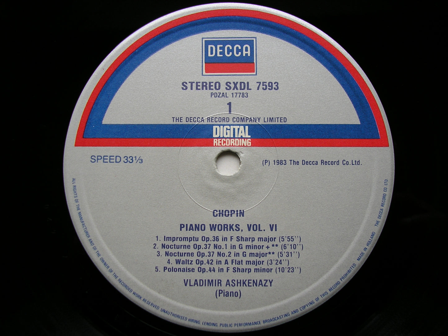 CHOPIN: COMPLETE SOLO PIANO MUSIC    ASHKENAZY   15 LP